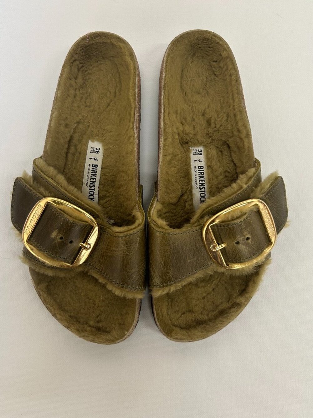 Birkenstock Madrid Big Buckle Shearling sandals